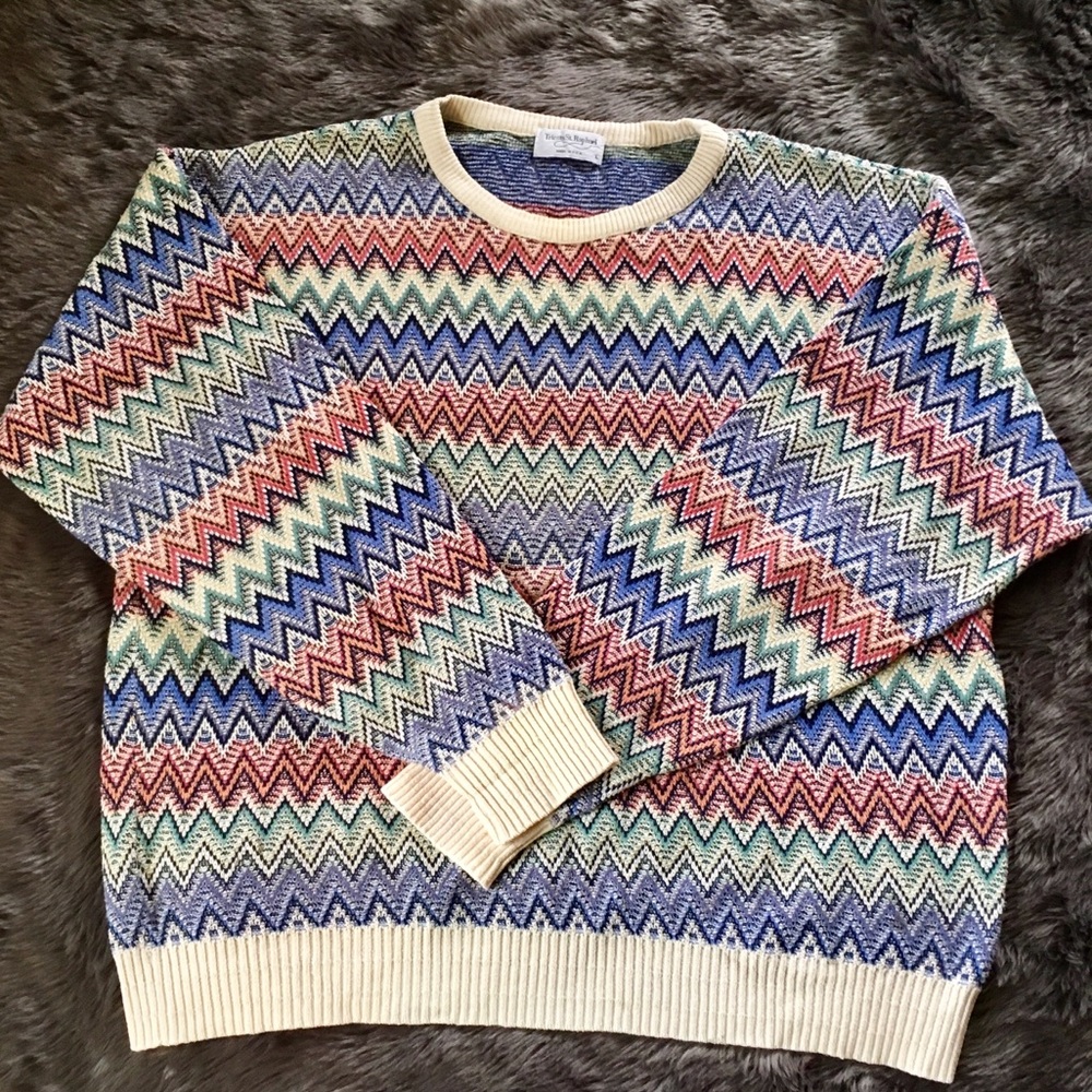 Tricots St. Raphael Sweater Large Multicolor EUC